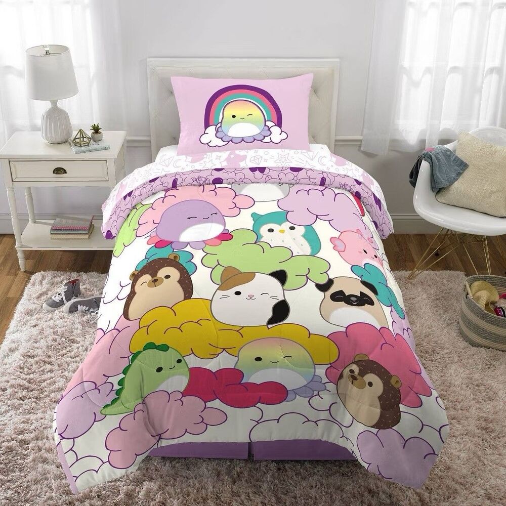 Squishmallows Twin Reversible Kids Comforter Plush Blanket NEW